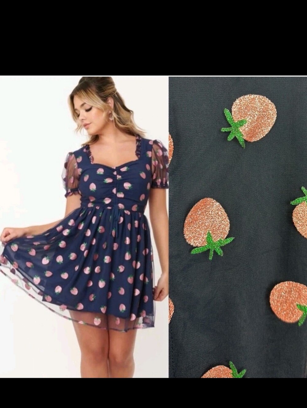 Smak Parlor Strawberry Dress Size XL